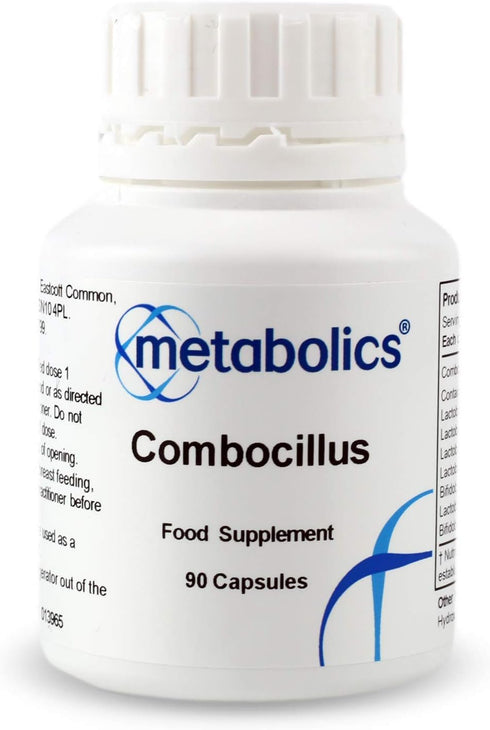 Combocillus Capsules | 7 Key Strains Of Good Bacteria | 10 Billion Live Bio Cultures | Vegan Capsules Made In The UK | Pot Of 90 Capsules | L Bulg...