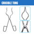 Scientific Lab Tools Pack for Basic Starter, Chemistry Set - Crucible Tongs Lab Spatula Scoop U-Shape Spoon Test Tube Clamps Stainless Steel Force...