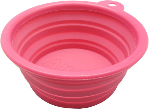 Alfie Pet - Ros Pet Expandable/Collapsible Travel Bowl - Size: 1.5 Cups, Color: Hot Pink...