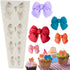 Bowknot Fondant Mold Bow Tie Silicone Mold Sugar Candy Cake Pop Bow Craft Molds For Cake Decoration Cupcake Topper Chocolate Gum Paste Polymer Cla...