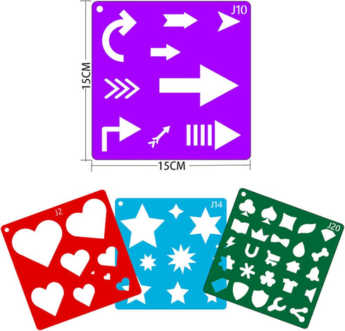 20 Pcs Kids Drawing StencilShape Tracing Templates Basic Shape Templates Geometry Shape Stencils Reusable DIY Painting Stencils for Kids Boys Girl...