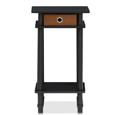 Furinno 17017 Turn-N-Tube End Table, 1-Pack, Espresso...