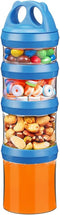 BeneLabel Stackable Food Storage Containers with Twist Lock System - BPA-Free Tritan Containers for Travel, Formula, Protein Powder, Snacks - Leak...