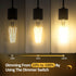 Dimmable A19 Clear LED Light Bulbs 60W Equivalent, 6W, 2700K Soft Warm Light for Table Lamp Floor Lamp Bathroom Vanity Outdoor Wall Light Fixture,...