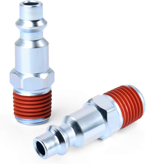 GASHER 1/4-Inch NPT Male Industrial Air Plug, Pneumatic Plugs 300PSI (10-Pack)...