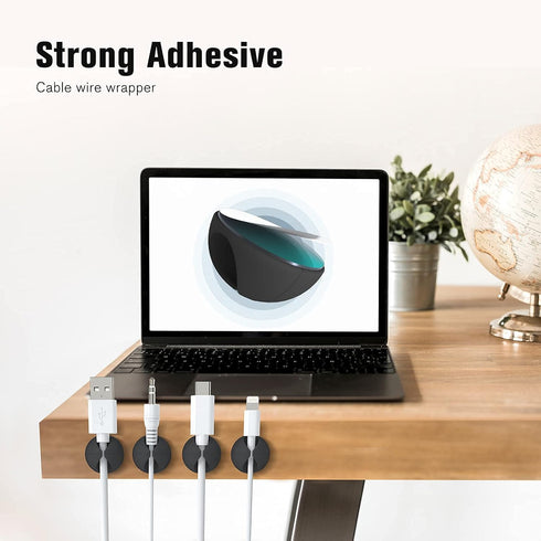 12 Pack Cable Clips, Znben Cord Organizer Holder Adhesive Cable Management Charger Wire Holder Clips for Desk, Home, Office, Car, Cubicle, Nightst...