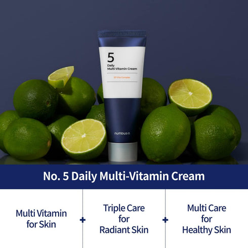 numbuzin No.5 Daily Multi-Vitamin Cream, | Vitamin C, Panthenol, Niacinamide, Non-Sticky Finish, Korean Skin Care for Face, 2.02oz...