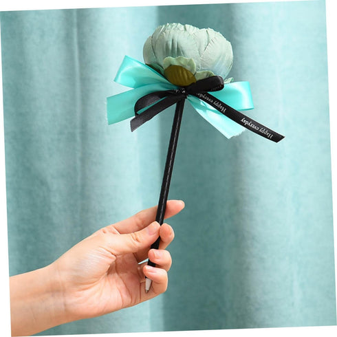 5 Pcs Flower Pens for Office Valentines Day Ink Pens Rose Pens Flower Artificial Peony Ornaments Stylus Pen Fashion Pen Pink Rose Pen Stationery P...