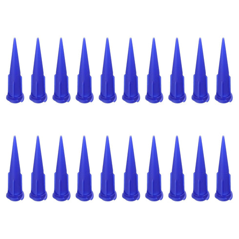 PATIKIL 22Ga Tapered Tip Dispensing Needle, 20Pcs Plastic Needle Tube Blunt Tips with Luer Lock for Glue Oil Applicator, Blue...