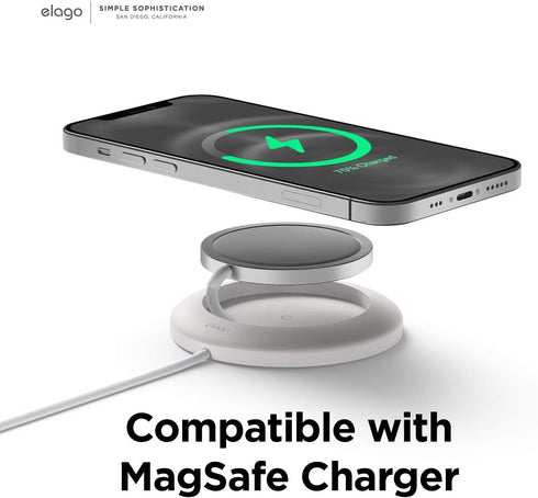 elago Charging Pad Compatible with MagSafe Charger, Compatible with iPhone 15, 14, 13, 12 Models, AirPods Pro & AirPods 3 - Magnetic Charger Holde...