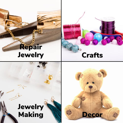 Jewelry & Metal Glue – No Drip Instant Adhesive – Waterproof for Repairing Necklaces, Bracelets, Earrings – 3 Pack...
