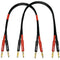 CESS-037-2f Banana Plug Male to Male Speaker Cable 12 Gauge 680 Strand Count Silicone Soft Wire, 2 Cables (2 FEET)...