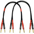 CESS-037-2f Banana Plug Male to Male Speaker Cable 12 Gauge 680 Strand Count Silicone Soft Wire, 2 Cables (2 FEET)...