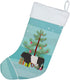 Caroline's Treasures BB9198CS Belted Galloway Cow Christmas Christmas Stocking, Teal Fireplace Hanging Stockings Christmas Season Party Decor Fami...