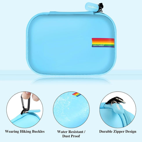 Leayjeen Kids Camera Case Compatible with Goopow/SGAINUL/Gofunly/ArtCWK and More Video Digital Camera Gift - Case for Toy Action Camera and Access...