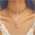 Chargances Bohemia Gold Moon and Stars Necklace for Women Fashion Gold Choker Necklace Delicate Moon Stars Jewelry for Women...