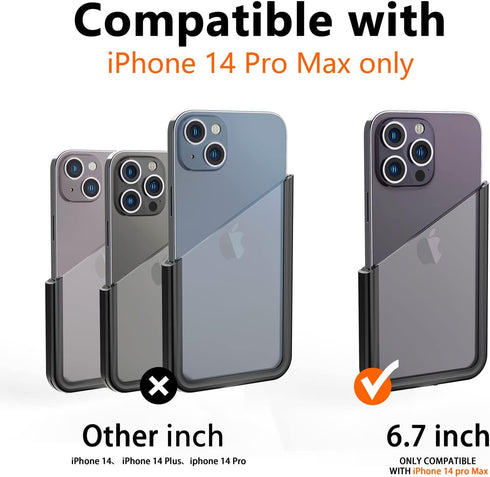 inkolelo Compatible with iPhone 14 Pro Max Waterproof Case, Built-in Screen Full-Body Protector with Floating Strap IP68 Waterproof Case- Matte Bl...