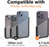 inkolelo Compatible with iPhone 14 Pro Max Waterproof Case, Built-in Screen Full-Body Protector with Floating Strap IP68 Waterproof Case- Matte Bl...