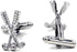 Golf Symbol Silver Pair of Cufflinks & Tie Bar Clip...