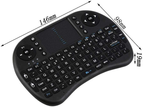 Mini Wireless Keyboard - 2.4GHz Controller with Touchpad Mouse Combo by TV xStream, Compatible with Android TV Box, IPTV, HTPC, Smart TV, PC, X-Bo...