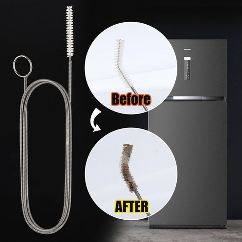 Long Drain Brush, Flexible Pipe Cleaning Brush, Fridge Cleaning Tool for Cleaning Feeding Tube, Siphon Hose, Sunroof Drain, Refrigerator Drain, Fi...