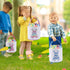 Cootato Easter Bunny Basket Bags for Kids, Stripe Rabbit Pattern Egg Basket Hunt Bags Personalized Canvas Cotton Bucket with Fluffy Tail for Easte...