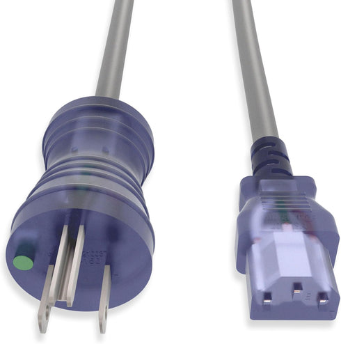 North American Hospital Grade Power Cord, Indoor Extension Cord, HG NEMA 5-15P to IEC-60320 C13, Heavy Duty 14AWG, 125V, SJT, Fully Molded, 6ft...