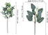 Mixed Eucalyptus Leaves Stems Bulk Artificial Eucalyptus Leaves Sprays Faux Oval Eucalyptus Leaves with White Seeds Stems for Floral Wreath Garlan...
