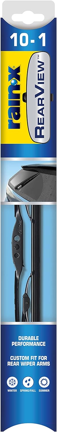 Rain-X 850019 RearView 10-1 Rear Wiper Blade, 10 Inch Conventional Rear Wiper Blade, Fits J-Hook (Pack Of 1), Automotive Replacement Wiper Blades ...