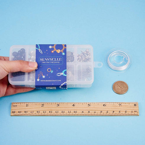 SUNNYCLUE 1 Box DIY 6Set Easter Holidays Beaded Stretch Rosary Bracelet Making Kit Cross Beads Craft Kit, Nickel Free, Instruction...