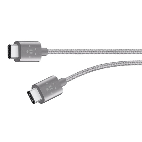 Belkin USB-IF Certified MIXIT 6-Foot Metallic USB-C to USB-C (USB Type C) Charge Cable (Grey), Gray (F2CU041bt06-GRY)...