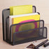 EASEPRES Desk Mail Organizer, 2 Pack Office Small Letter Sorter Desktop File Organizer Metal Mesh with 3 Vertical Upright Compartments...