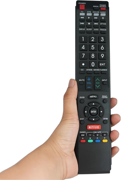 Replaced Remote Control Compatible for Sharp LC60LE857U LC-60LE650U LC-52LE832U LC-52LE810UN LC-70LE835U LC46LE832U AQUOS LED LCD HD TV with Netfl...