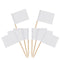 200 Pack Blank Toothpick Flags Food Cheese Labels Cheese Markers for Charcuterie Board, Cupcake, Party Decoration (White)...