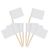 200 Pack Blank Toothpick Flags Food Cheese Labels Cheese Markers for Charcuterie Board, Cupcake, Party Decoration (White)...
