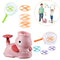Outdoor Toys for Kids Ages 4-8, Flying Disc Launcher Toy for Kids with 8 Flying Discs 2 Net Pockets Kids Outside Toys for 4 5 6 7 8 Years Old Kids...