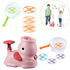 Outdoor Toys for Kids Ages 4-8, Flying Disc Launcher Toy for Kids with 8 Flying Discs 2 Net Pockets Kids Outside Toys for 4 5 6 7 8 Years Old Kids...