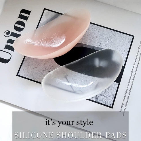 Silicone Shoulder Pads for Womens Clothing, Anti-Slip Shoulder Push-Up Pads Invisible Breathable Enhancer Reusable (2 Pairs (Transparent & Skin)...
