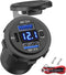 Qidoe 12V USB Outlet Dual 18W Quick Charge 3.0 Port & 30W PD 12V USB C Car Charger Socket with Voltmeter and Power Switch, Waterproof Multiple Car...