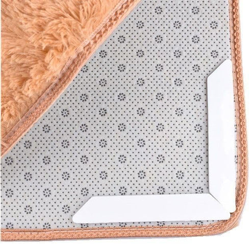 Set 8PCS Rug Gripper Tape, Washable and Reusable, Dual-Sided Anti-Slip Pads for Rugs, Suitable for Hardwood Floors, Rug Anchors to Prevent Slippag...