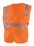 OccuNomix ECO-IS-O4X High Visibility Value Solid Standard Hook & Loop Safety Vest, Class 2, 100% ANSI Polyester Tricot, 4X-Large, Orange...