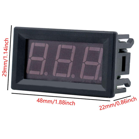 2-Pack Two Wires Mini LED Digital Voltmeter Voltage Meter DC 4.5V to 30V Voltage Panel Meter for 6V 12V Electromobile Motorcycle Car Red...