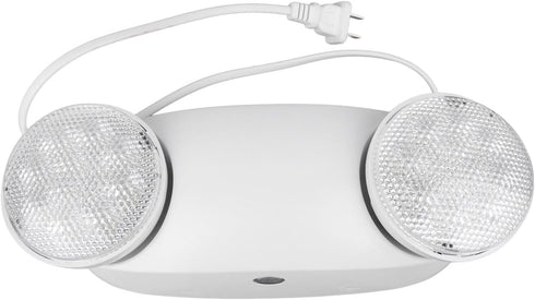 Emergency Light LED Emergency Lighting Fixtures with 2 Heads, Commercial Emergency Light 1800mAh Battery US Plug, 2 Adjustable LED Lamp Heads Entr...