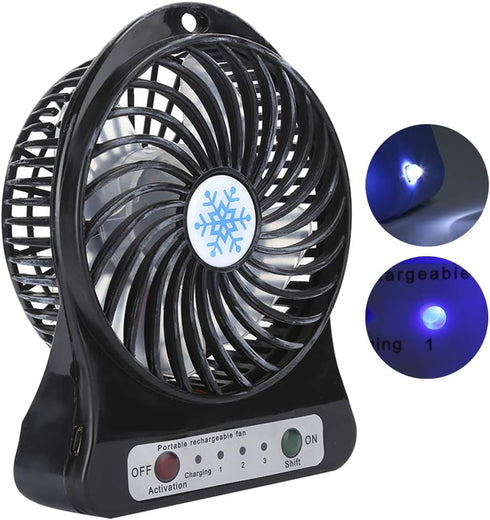 CCYLEZ Mini Table Fan,3 Speed Adjustable Baby Bed Car Seats Fan,USB Rechargeable battery Operated Small Fan Circulator,for Summer Gift(Black)...