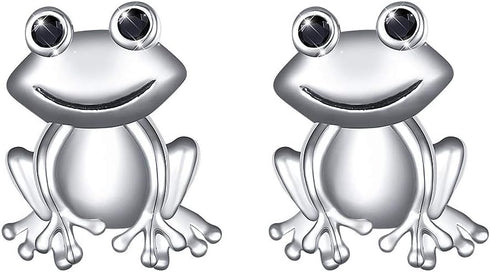 Alphm S925 Sterling Silver Frog Toad Stud Earrings for Women Jewelry...