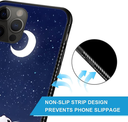 ZHEGAILIAN Case Compatible with iPhone 13,Moon Rabbit Cases Compatible with iPhone 13 for Girls,Non-Slip Pattern Design Back Cover[Shock Absorptio...
