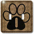 3dRose lsp_25942_2 Letter I Standard Cheetah Print Cat Paw Double Toggle Switch...