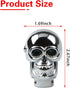 1 PC Car Shift Knob, Aluminum Alloy Gear Stick, Shift Head with Led Light, Gear Knob Replacement, Automotive Part, Skull Decoration, Universal for...