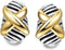UNY Earring Cross Designer Inspired David Jewelry Antique Brand French Clip Twisted Cable Wire Gift...