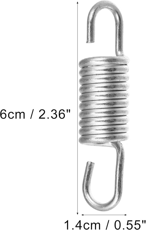 X AUTOHAUX 2pcs 6cm Length Silver Tone Plated Steel Motorcycle Brake Pedal Return Spring for Suzuki...